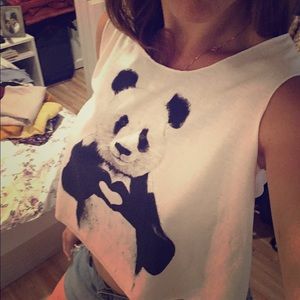 Brand new panda crop top